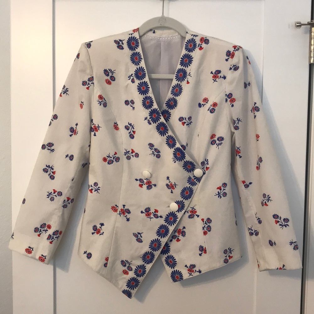 Vintage Anthropologie Style Floral Blazer - S/M